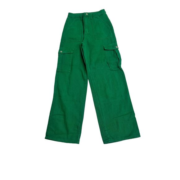 Shein Women’s Green Multiple Pocket Cotton Blend Jeans Size XS - Picture 1 of 7